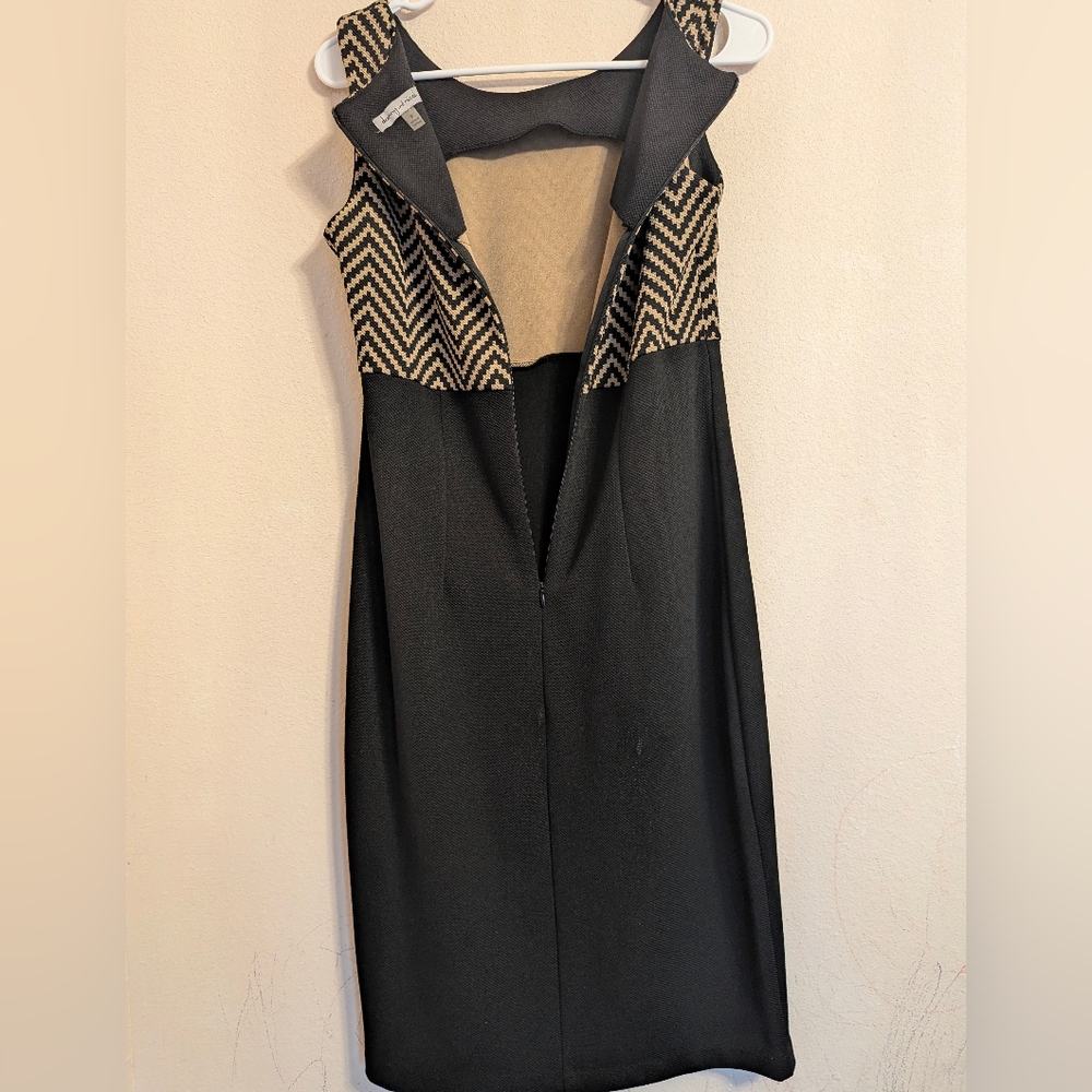 Danny & Nicole Black and Cream Zigzag Dress Size 6 - Picture 5 of 7